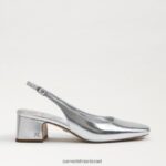 נשים הַנעָלָה Sam Edelman עקב חתלתול terra slingback כסף רך 4XL22X187 - Image 2