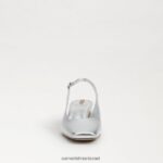 נשים הַנעָלָה Sam Edelman עקב חתלתול terra slingback כסף רך 4XL22X187 - Image 3