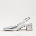 נשים הַנעָלָה Sam Edelman עקב חתלתול terra slingback כסף רך 4XL22X187 - Image 4