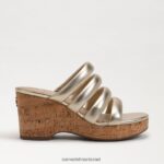 נשים הַנעָלָה Sam Edelman עקב טריז של יוקי פלטפורמה עלה זהב 4XL22X686 - Image 2