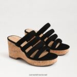 נשים הַנעָלָה Sam Edelman עקב טריז של יוקי פלטפורמה זמש שחור 4XL22X687