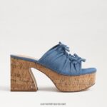 נשים הַנעָלָה Sam Edelman עקב טריז של dova פלטפורמה אינדיגו מכובס 4XL22X347 - Image 2