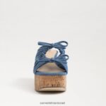 נשים הַנעָלָה Sam Edelman עקב טריז של dova פלטפורמה אינדיגו מכובס 4XL22X347 - Image 3