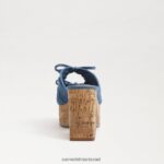 נשים הַנעָלָה Sam Edelman עקב טריז של dova פלטפורמה אינדיגו מכובס 4XL22X347 - Image 5