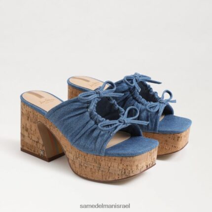 נשים הַנעָלָה Sam Edelman עקב טריז של dova פלטפורמה אינדיגו מכובס 4XL22X347