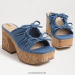 נשים הַנעָלָה Sam Edelman עקב טריז של dova פלטפורמה אינדיגו מכובס 4XL22X347 - Image 7