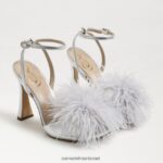 נשים הַנעָלָה Sam Edelman עקב נוצת לאון כסף 4XL22X850