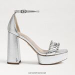 נשים הַנעָלָה Sam Edelman עקב פלטפורמה נינט כסף רך 4XL22X760 - Image 2