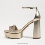 נשים הַנעָלָה Sam Edelman עקב פלטפורמה נינט עלה זהב 4XL22X759 - Image 4
