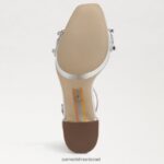 נשים הַנעָלָה Sam Edelman עקב פלטפורמה נינט כסף רך 4XL22X760 - Image 6