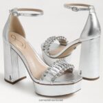 נשים הַנעָלָה Sam Edelman עקב פלטפורמה נינט כסף רך 4XL22X760 - Image 7