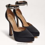נשים הַנעָלָה Sam Edelman עקב פלטפורמה של אנדי סאטן שחור 4XL22X761