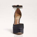 נשים הַנעָלָה Sam Edelman עקב פלטפורמה של אנדי סאטן שחור 4XL22X761 - Image 3
