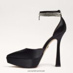 נשים הַנעָלָה Sam Edelman עקב פלטפורמה של אנדי סאטן שחור 4XL22X761 - Image 4