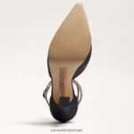 נשים הַנעָלָה Sam Edelman עקב פלטפורמה של אנדי סאטן שחור 4XL22X761 - Image 6
