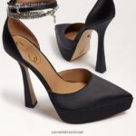 נשים הַנעָלָה Sam Edelman עקב פלטפורמה של אנדי סאטן שחור 4XL22X761 - Image 7