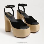 נשים הַנעָלָה Sam Edelman עקב פלטפורמה של גרייסון זמש שחור 4XL22X668