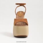 נשים הַנעָלָה Sam Edelman עקב פלטפורמה של גרייסון גבול חום 4XL22X669 - Image 3