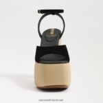 נשים הַנעָלָה Sam Edelman עקב פלטפורמה של גרייסון זמש שחור 4XL22X668 - Image 3