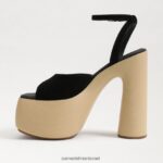 נשים הַנעָלָה Sam Edelman עקב פלטפורמה של גרייסון זמש שחור 4XL22X668 - Image 4