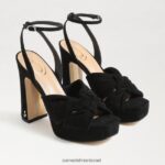 נשים הַנעָלָה Sam Edelman עקב פלטפורמה של קריסטן זמש שחור 4XL22X819