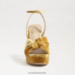 נשים הַנעָלָה Sam Edelman עקב פלטפורמה של קריסטן קטיפה זעפרן 4XL22X816 - Image 3
