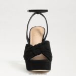 נשים הַנעָלָה Sam Edelman עקב פלטפורמה של קריסטן זמש שחור 4XL22X819 - Image 3