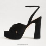 נשים הַנעָלָה Sam Edelman עקב פלטפורמה של קריסטן זמש שחור 4XL22X819 - Image 4