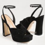 נשים הַנעָלָה Sam Edelman עקב פלטפורמה של קריסטן זמש שחור 4XL22X819 - Image 7