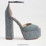 נשים הַנעָלָה Sam Edelman עקב פלטפורמה של kori כחול חדש שטוף 4XL22X238 - Image 2