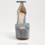 נשים הַנעָלָה Sam Edelman עקב פלטפורמה של kori כחול חדש שטוף 4XL22X238 - Image 3