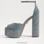 נשים הַנעָלָה Sam Edelman עקב פלטפורמה של kori כחול חדש שטוף 4XL22X238 - Image 4