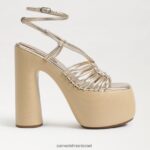 נשים הַנעָלָה Sam Edelman עקב פלטפורמה gia עלה זהב 4XL22X697 - Image 2