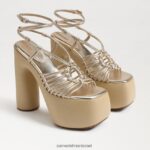 נשים הַנעָלָה Sam Edelman עקב פלטפורמה gia עלה זהב 4XL22X697