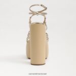 נשים הַנעָלָה Sam Edelman עקב פלטפורמה gia עלה זהב 4XL22X697 - Image 5