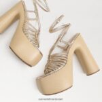 נשים הַנעָלָה Sam Edelman עקב פלטפורמה gia עלה זהב 4XL22X697 - Image 7