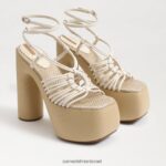 נשים הַנעָלָה Sam Edelman עקב פלטפורמה gia שנהב מודרני 4XL22X698