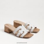נשים הַנעָלָה Sam Edelman עקב פרד winslow לבן בוהק 4XL22X354