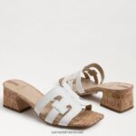 נשים הַנעָלָה Sam Edelman עקב פרד winslow לבן בוהק 4XL22X354 - Image 7