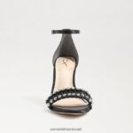 נשים הַנעָלָה Sam Edelman עקב רצועות אוולין סאטן שחור 4XL22X609 - Image 3