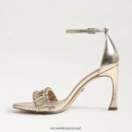 נשים הַנעָלָה Sam Edelman עקב רצועות אוולין עלה זהב 4XL22X610 - Image 4