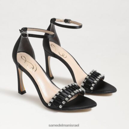נשים הַנעָלָה Sam Edelman עקב רצועות אוולין סאטן שחור 4XL22X609