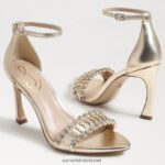 נשים הַנעָלָה Sam Edelman עקב רצועות אוולין עלה זהב 4XL22X610 - Image 7
