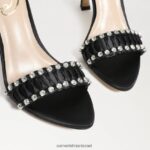 נשים הַנעָלָה Sam Edelman עקב רצועות אוולין סאטן שחור 4XL22X609 - Image 7
