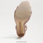 נשים הַנעָלָה Sam Edelman עקב רצועות לבנדר סאטן פרלינה 4XL22X948 - Image 6