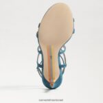 נשים הַנעָלָה Sam Edelman עקב רצועות של delanie אינדיגו פראי 4XL22X652 - Image 6