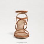 נשים הַנעָלָה Sam Edelman עקב רצועות של delanie גבול חום 4XL22X651 - Image 3