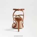 נשים הַנעָלָה Sam Edelman עקב רצועות של delanie גבול חום 4XL22X651 - Image 5