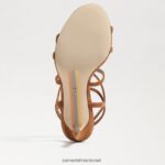 נשים הַנעָלָה Sam Edelman עקב רצועות של delanie גבול חום 4XL22X651 - Image 6