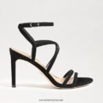 נשים הַנעָלָה Sam Edelman עקב רצועות של delanie זמש שחור 4XL22X650 - Image 2